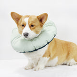 Green Adjustable Soft Elizabethan Collar for Pets - Comfortable Recovery Aid - M