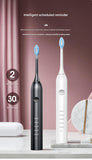 Advanced Sonic Toothbrush: 5 Cleaning Modes, 2-Min Timer, USB Fast Charge, Purple (4 brush heads + bracket + toothbrush box)