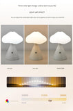 Woodgrain color Mushroom LED Table Lamp - Rechargeable, 3-Color Touch Dimmable, USB-C