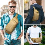 Black Rugged Tactical Waist Pack - MOLLE Outdoor Fanny Bag for Hiking Cycling & Travel