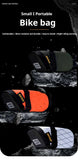 Green And Black Water-Resistant Bicycle Saddle Bag - 1.3L Reflective Seat Pack for Road & Mountain Bikes