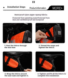 White And Black Water-Resistant Bicycle Saddle Bag - 1.3L Reflective Seat Pack for Road & Mountain Bikes
