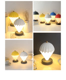 Black Rechargeable Hot Air Balloon LED Touch Lamp - 3-Color Nordic Style Desk Light