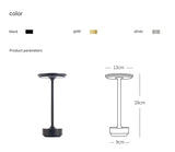 Silver Elegant Aluminum Alloy Rechargeable LED Touch Lamp - 3-Color Dimmable Cordless Table Light
