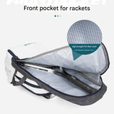 Purple and White Multifunctional Tennis & Badminton Backpack - Waterproof Racket Bag with Shoe Compartment