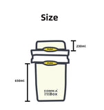 White Portable Salad & Breakfast Cup On-the-Go - Dual Compartment Container with Spork