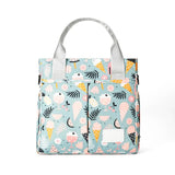 Green Versatile Nappy Bag Tote - Lightweight Diaper Bag with Insulated Pocket & Crossbody Strap