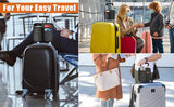 2 Pcs Black Hands-Free Luggage Handle Travel Cup Holder & Organizer Pouch