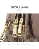 Coffee Chic Round Mini Crossbody Phone Purse - PU Leather Vertical Shoulder Bag with Headphone Port
