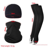 2 Sets Light Grey Cooling UV Protection Set - 2 Skull Cap, 2 Neck Gaiter & 4 Arm Sleeves for Outdoor Sports