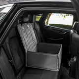 Grey Waterproof Front Pet Car Seat Cover - Non-Slip Dog Booster Seat Protector Mat