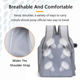 Beige And Green Spacious Pet Carrier Backpack with Clear Window - Comfortable Travel Bag for Cats & Small Dogs