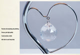 Pink Roses And Silver Base Romantic Red Rose Flower Table Lamp - Crystal Heart Accent Bedside Night Light