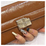 Red Elegant Women's RFID Blocking Long Wallet - PU Leather Clutch Purse with Clasp