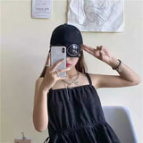 Beige Stylish Aviator Goggle Baseball Cap - Unisex Outdoor Cotton Sun Hat