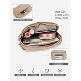 Pink RFID Blocking Nylon Wristlet Clutch Wallet - Compact Waterproof Pouch with Card Slots & ID Window