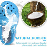 Size L Yellow Tough Slipper Dog Chew Toy - Natural Rubber Treat Dispenser & Teeth Cleaner for Interactive Play & Boredom Relief