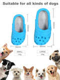 Size L Yellow Tough Slipper Dog Chew Toy - Natural Rubber Treat Dispenser & Teeth Cleaner for Interactive Play & Boredom Relief