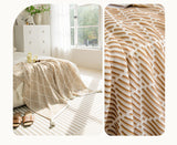 Orange and Beige Diamond Pattern Soft Cozy Knit Throw Blanket with Tassels - Geometric Pattern Lightweight Acrylic Blanket for Sofa Couch Bed, 130x150cm