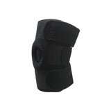 Black Adjustable Knee Brace Support (Pair) with Dual Spring Stabilizers & Patella Gel Pad - Non-Slip for Sports Running Hiking