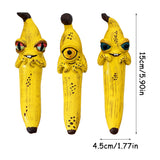 3 Pcs Style 3 Yellow Whimsical Magic Banana Monster Figurine - Quirky Resin Art Decor for Home & Party