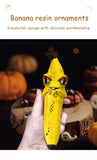 3 Pcs Style 3 Yellow Whimsical Magic Banana Monster Figurine - Quirky Resin Art Decor for Home & Party