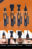 Purple and Black Versatile 4-in-1 USB Rechargeable Men's Grooming Kit - Precision Nose, Ear, Eyebrow Trimmer & Detail Shaver