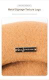 Dark Purple Elegant Wool Beret - Classic Warm Thick British Style Hat for Autumn & Winter