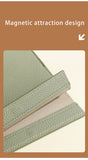 Light Pink Professional A4 PU Leather Document Bag - Waterproof Handheld File Folder Portfolio for Business & Conference