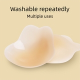 Size L 3 Pairs Skin Color Reusable Silicone Breast Lift Nipple Covers - Invisible Adhesive Bra Pasties for Seamless Lift & Coverage