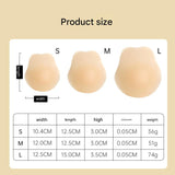 Size L 3 Pairs Skin Color Reusable Silicone Breast Lift Nipple Covers - Invisible Adhesive Bra Pasties for Seamless Lift & Coverage