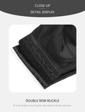 2 Pcs Size L Women's Wireless Large-Cup Lace Bra with Front Clasp - Comfortable, Breathable, Black