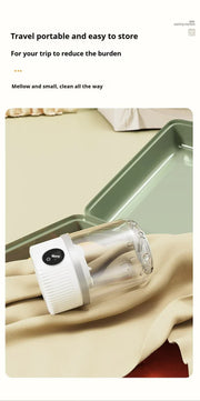 White Portable Mini Washing Machine - Rechargeable USB-C Electric Washer for Travel, Delicates & Socks