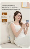 Beige Slim Wireless Shiatsu Back Massager Cushion - Rechargeable Heated Massage Pad for Full Back Relief