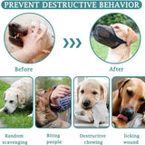 2 Pcs Size M Grey Breathable Mesh Dog Muzzle - Anti-Barking, Biting & Chewing - Adjustable & Comfortable Nylon Muzzle for Dogs