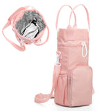 Green Insulated Tumbler Carrier Bag - Crossbody Water Bottle Holder with Pockets & Adjustable Strap for Large Cups (Note: cup not included)