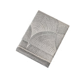 Grey Luxurious Paisley Jacquard Throw Blanket - Soft Wool Blend with Tassels, 120x150cm, Lightweight Sofa & Nap Blanket