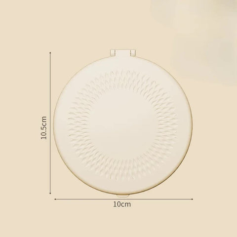 Yellow LED Travel Makeup Mirror - Rechargeable Compact Mirror with 3 Color Lights, 1x/5x Magnification & Smart Auto On/Off
