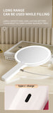 Light Yellow Square Portable Handheld LED Makeup Mirror - USB-C Rechargeable with 3 Color Light Modes for On-The-Go Touch-Ups