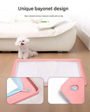 Black Reusable Silicone Pet Pee Pad Holder - Non-Slip Training Tray with Spill-Proof Edges for Dogs & Puppies(81cm x 54cm)
