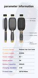 Black Advanced 3-in-1 Scalp & Hair Care Massage Comb - Red Light Therapy, EMS Microcurrent & Vibration for Healthy Hair Growth