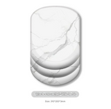 White Ergonomic Mouse Pad with 3D Silicone Gel Wrist Rest - Stylish Comfort & Support for Office & Home