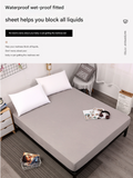 Black Queen Size Waterproof Fitted Mattress Protector - Soft & Breathable Bed Cover, Hypoallergenic, Deep Pocket (152x190x30cm)