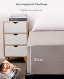 Dark Grey Queen Size Waterproof Fitted Mattress Protector - Soft & Breathable Bed Cover, Hypoallergenic, Deep Pocket (152x190x30cm)
