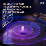 White Portable 3-in-1 Electric Mosquito Zapper Lamp - UV Bug Killer, Warm Night Light & Bright Lantern, USB Plug-in use