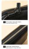 Black Premium Leather Mini Crossbody Phone Bag - Stylish Multi-Pocket Organizer for Women