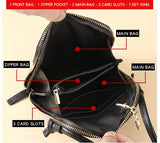 Purple Premium Leather Mini Crossbody Phone Bag - Stylish Multi-Pocket Organizer for Women