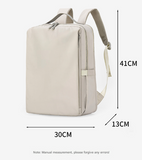 Black Slim Minimalist Laptop Backpack - Shockproof & Anti-Theft Design, Travel-Friendly with Luggage Strap, Water-Resistant