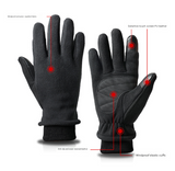 L Purple Warm Windproof Touchscreen Gloves - Anti-Slip Grip for Winter Cycling & Outdoor Sports