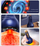 White Electric Meridian Scraping Massager with Air Release Valve - Full Body Suction Therapy, 16.6x8.4cm